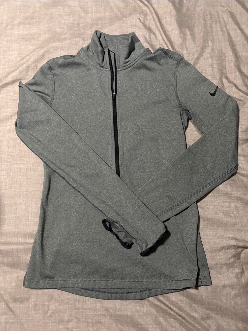 Nike Gray Half-Zip Performance Top